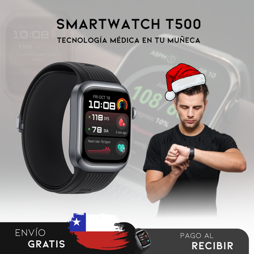 PROMOCIÓN DE NAVIDAD: Smartwatch T500| Reloj Inteligente que cuida de tu salud